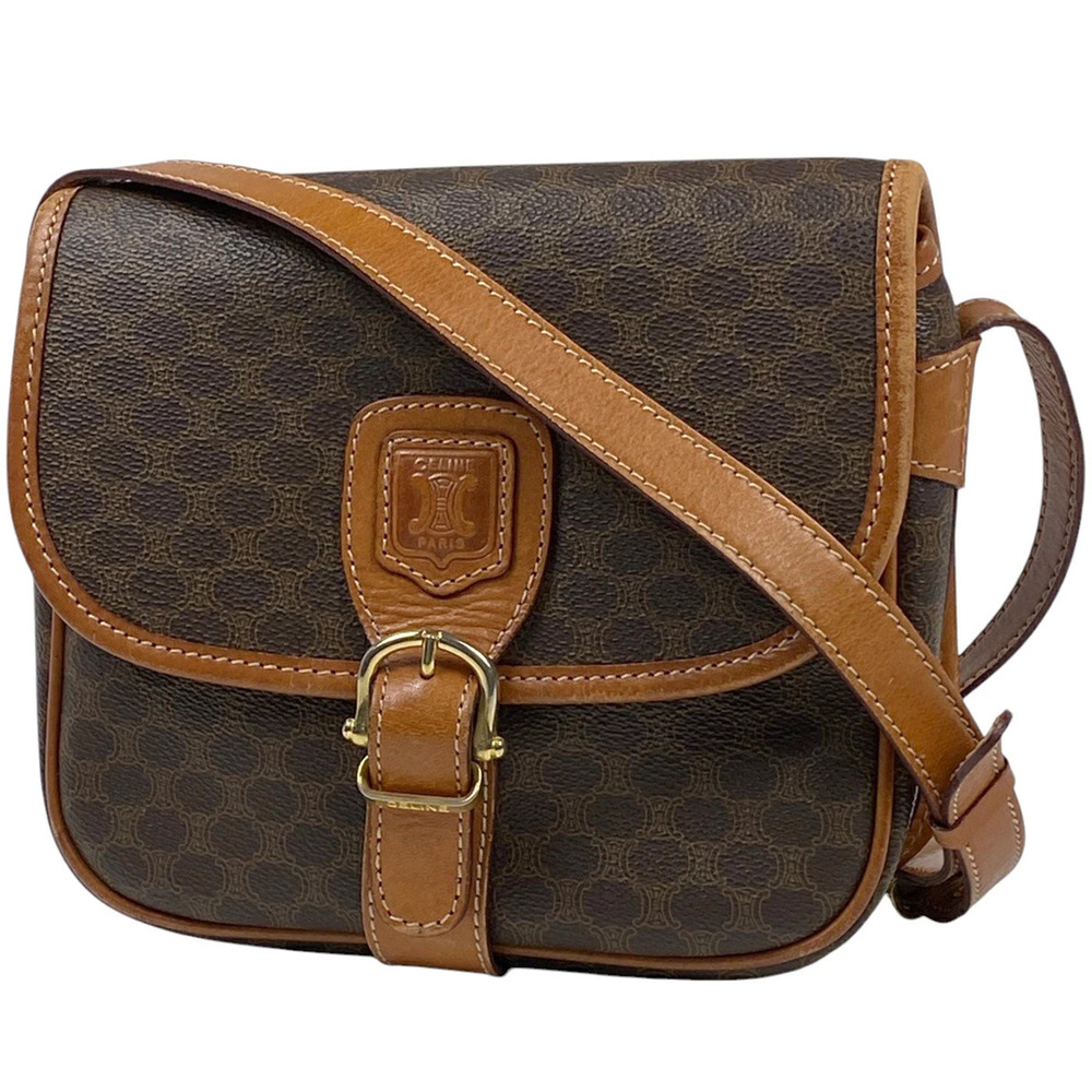Celine Macadam shoulder bag cross Body Bum Crossbody Belt canvas brown - Picture 1 of 6
